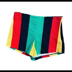 Forever 21 Rasta High Rise Shorts